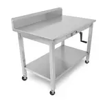 John Boos LT6R5-3048SSW-C Work Table,  40" - 48", Stainless Steel Top