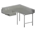 John Boos SDT4-K60108SBK-R Dishtable, Soiled 