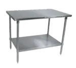John Boos ST6-3660GSK-X Work Table,  54" - 62", Stainless Steel Top