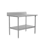 John Boos ST6R5-3060SSK-X Work Table,  54" - 62", Stainless Steel Top