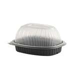 Chicken Roaster, Black, W/Clear Dome Lid, Microwavable, (100/Pk) ANCHOR PACKAGING ANH4110001