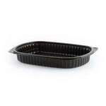 Microraves Container, 32 Oz, 10" X 7" X 1-1/4", Black, Microwavable, (250/Cs) ANCHOR PACKAGING ANHM710B