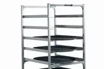 Lakeside Manufacturing 8580 Oval Tray Storage Rack, Mobile