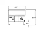 Lang Manufacturing 224ZTD Griddle, Gas, Countertop