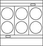 Lang Manufacturing R36S-ATE Range, 36" Heavy Duty, Electric