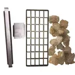 Admiral Craft Lava Rock Conversion Kit for Gas Char broiler ECTC-16 – Stainless Steel Grate & Lava Stones Set