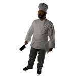 Libertyware Chef Coat, Large, White, Poly-Cotton, Double Breasted, Liberty Ware TXT-CCL