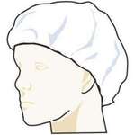 LIFE GUARD Bouffant Cap, 24", White, Latex Free, Sanitary Hairnet, Lifeguard 4324