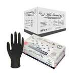 LIFE GUARD Gloves, Medium, Black, Nitrile, Powder Free, (100/Box), Life Guard 6343-M