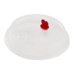 LOLLICUP Sipper Dome Lid, Clear, Plastic, W/Red Stopper, For 24 OZ Tall Premium PP Cup, LOLC-TPPLC