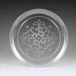 MARYLAND PLASTICS Plate, Round, 7-1/4", Clear, Sovereign Etched (25/Pk) MARYLAND PLASTICS MPLMPI0705