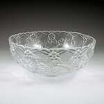 MARYLAND PLASTICS Bowl, 3 Qt, Clear, Plastic, Floral Design, Maryland Plastics MPI0814