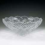 MARYLAND PLASTICS Fruit Bowl, 4 Qt, Clear, Plastic, Crystal Cut, Maryland Plastics MPI0925