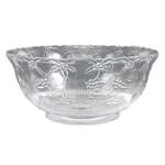 MARYLAND PLASTICS Punch Bowl, 8 Qt, Clear, Plastic, Floral Design Maryland Plastics MPI 1886