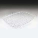 MARYLAND PLASTICS Tray, 22" x 16", Clear, Plastic, Crystal Cut, Rectangle, Maryland Plastics MPI2216