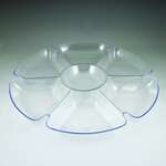 MARYLAND PLASTICS Compartment Tray, 16-3/8", Clear, Plastic, Round, Maryland MPI6664