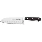 MUNDIAL INC Santoku Knife, 7", Black Handle, Granton Edge, MUNDIAL BP5109-7GE