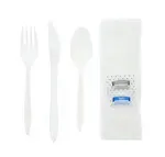 ARVESTA (DISPOSABLES) Mwpp White #11102 Knife + #11101n Fork + S&P + Ply 12" *13" Nap, 250 Sets/ Ctn