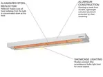 NEMCO 6155-60-SL Heat Lamp, Strip Type