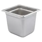 Admiral Craft Nestwell 1/6 Size Stainless Steel Steam Table Pan 6" Deep 3 Qt Food Pan