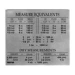 NORPRO Measuring Equivalents Magnet, 4" x 5", Stainless Steel, Norpro 3062