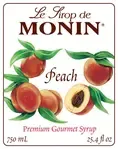 Peach Syrup, 25.4 Oz, Glass Bottle, Monin M-AR036A