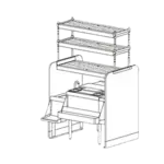 Perlick PTS42L-LF Underbar Ice Bin/Cocktail Station, Pass-Thru Combo