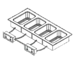 Piper MD-4DM Hot Food Well Unit, Drop-In, Electric