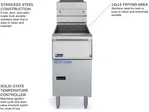 Pitco SSH55 Fryer, Gas, Floor Model, Full Pot