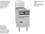 Pitco SSH60-2FD Fryer, Gas, Multiple Battery