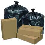 PITT PLASTICS, INC. Trash Can Liners, 55 - 60 Gallon, Black, (100/Case), Pitt Plastics EC38581K