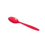 Plastic Spoon, 6.1", Red Cutlery, (100/Pack), Lollicup U2033