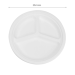Plate, 10", White, Bagasse, (500/Case), Karat Earth KE-BPR10-3C