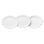 Plate, 12.5" x 10", White, Bagasse, (500/Case), Karat Earth KE-BPO12510-1C