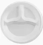 Ardous Trading PLATE, 3-COMPARTMENT, 9" DIAMETER, EXTRA-DEEP, MELAMINE, DID