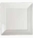 Ardous Trading PLATE SQUARE 7 1/10 WHITE ROLLED EDGE