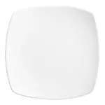 Plate Square 7 1/4" Rolled Edge White Porcelain