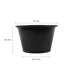 Portion Cup, 4 oz, Black, Plastic, (2500/Case), Karat FP-P400-PPB