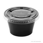 Portion Cup, 4 oz, Black, Plastic, (2500/Case), Karat FP-P400-PPB