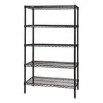 Quantum Food Service WR86-2448BK-5 Shelving Unit, Wire