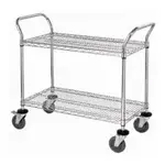 Quantum Food Service WRC-1836-2 Cart, Bussing Utility Transport, Metal Wire