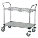 Quantum Food Service WRC-1836-2CG Cart, Bussing Utility Transport, Metal Wire
