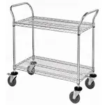 Quantum Food Service WRC-1836GY-2 Cart, Bussing Utility Transport, Metal Wire