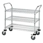 Quantum Food Service WRC-1848-3 Cart, Bussing Utility Transport, Metal Wire