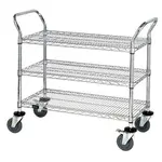 Quantum Food Service WRC-2448GY-3 Cart, Bussing Utility Transport, Metal Wire