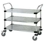 Quantum Food Service WRSC-1836SS-3S Cart, Bussing Utility Transport, Metal Wire
