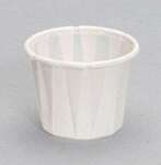 Portion Cup, 1 oz, White, Paper, (5,000/Case) Genpak F100