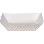Paper Food Tray, 3 lb, Red Plaid/Checkered, 500/Case