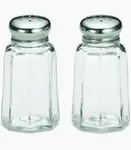 Ardous Trading Salt and Pepper Shaker, 4 1/4", Glass, Plastic Top, Anchor Hocking 45U