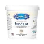 SATIN FINE FOODS Rolled Fondant, Ivory, Vanilla, 5 lb. Pail, Satin Ice 10005